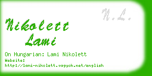 nikolett lami business card